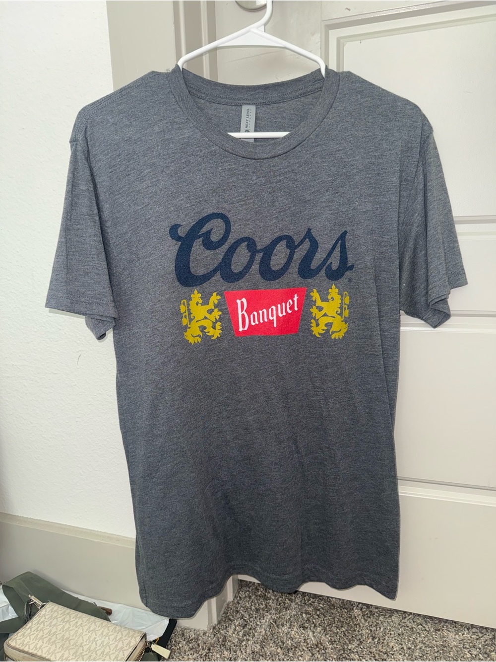 Next Level Apparel Heather Gray Coors Banquet Graphic Tee